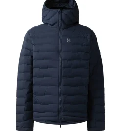 Jakke<Haglöfs Spitz Down Hood Men Jakke Mørkeblå