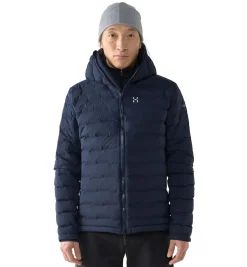 Jakke<Haglöfs Spitz Down Hood Men Jakke Mørkeblå