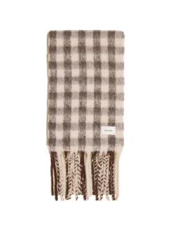 Tilbehør<Holzweiler Aster Brown Check Skjerf Brun Mønster