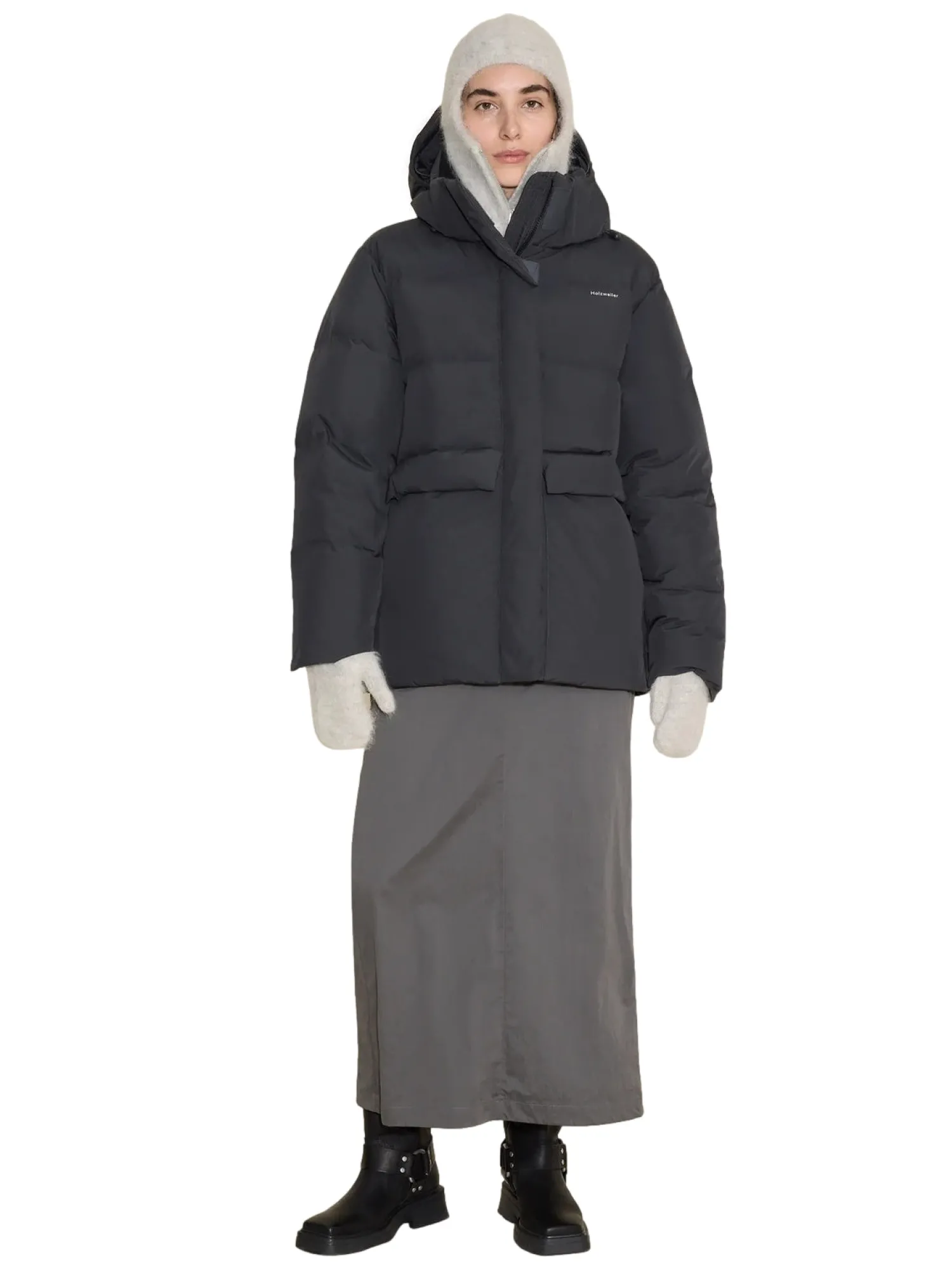 Jakke<Holzweiler Besseggen Down Dk. Grey Jakke Mørkegrå