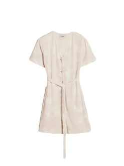 Kjole<Holzweiler Cari Short Print Dress Kjole Ecru