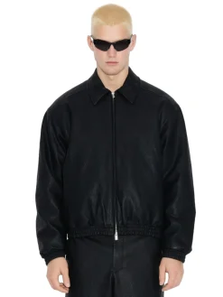 Jakke<Holzweiler Claus Faux Leather Jacket Jakke Sort