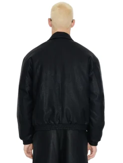 Jakke<Holzweiler Claus Faux Leather Jacket Jakke Sort