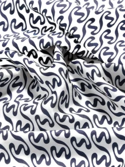 Tilbehør<Holzweiler Fine Scarf Monogram Skjerf Hvit Og Mørkeblå