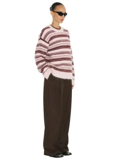 Genser<Holzweiler Fluffy Stripe Crew Genser Rosa Mønster