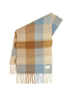 Tilbehør<Holzweiler Fresia Blue Check Skjerf Blå Mønstret