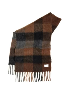 Tilbehør<Holzweiler Fresia Brown Check Skjerf Brun