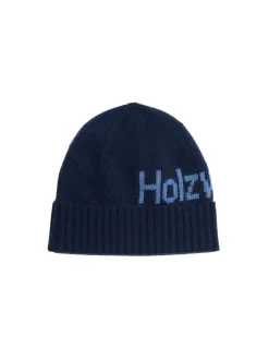 Tilbehør|Hodeplagg<Holzweiler Haza Logo Beanie Lue Marine