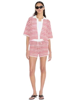 Shorts<Holzweiler Kelp Striped Shorts Shorts Hvit Og Rød