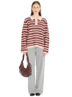 Genser<Holzweiler Olivia Wool Polo Genser Rosa Mønster