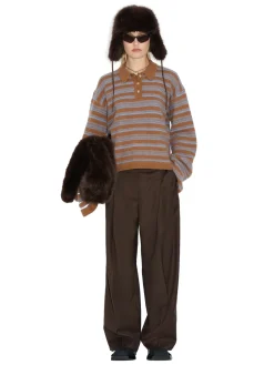 Genser<Holzweiler Olivia Wool Polo Genser Lys Brun