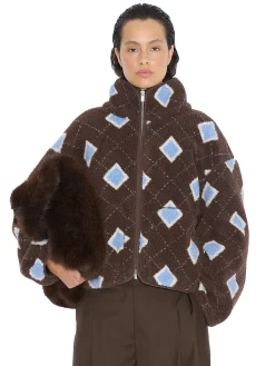 Jakke<Holzweiler Rype Fleece Jacket Jakke Brun Mønster