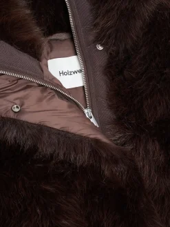 Jakke<Holzweiler Steilia Fauxfur Down Jkt Jakke Brun