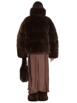 Jakke<Holzweiler Steilia Fauxfur Down Jkt Jakke Brun