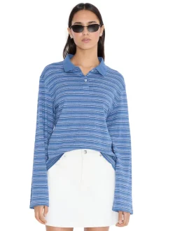 Genser<Holzweiler Sunny Polo Genser Blå Mønster