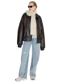 Tilbehør<Holzweiler Tine Faded Knit Scarf Skjerf Lysegrønn