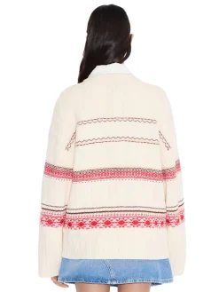 Genser<Holzweiler W. Logo Crew Genser Beige Og Rød