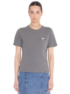 T-Shirt<Holzweiler W. Regular Flora Tee T-shirt Grå