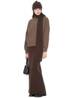 Tilbehør<Holzweiler Wool Scarf Skjerf Brun