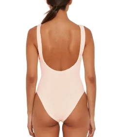 Badetøy<Hunza G Domino Swim Crinkle Badedrakt Off-White