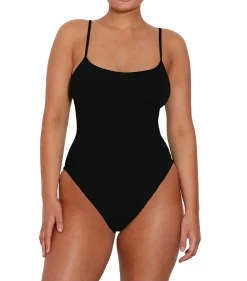 Badetøy<Hunza G Pamela Swim Crinkle Badedrakt Sort