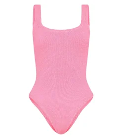 Badetøy<Hunza G Square neck swim crinkle Badedrakt Rosa