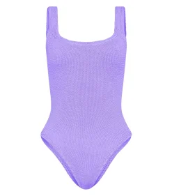 Badetøy<Hunza G Square Neck Swim Badedrakt Lilla