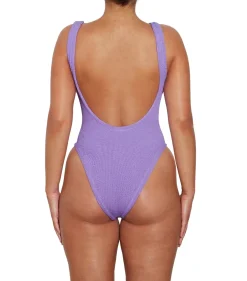 Badetøy<Hunza G Square Neck Swim Badedrakt Lilla