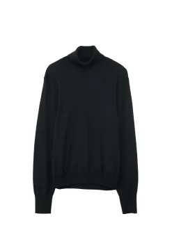 Genser<Julie Josephine Light Merino Classic Polo Genser Sort