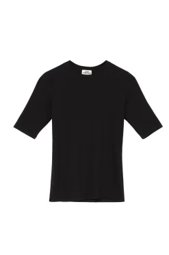 T-Shirt<Julie Josephine Marianne Rib Tee T-shirt Sort