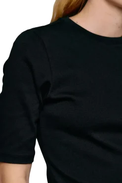 T-Shirt<Julie Josephine Marianne Rib Tee T-shirt Sort