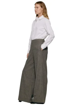 Bukser<Julie Josephine Mathilde Wool Blend Bukse Gråbrun