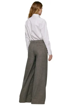 Bukser<Julie Josephine Mathilde Wool Blend Bukse Gråbrun