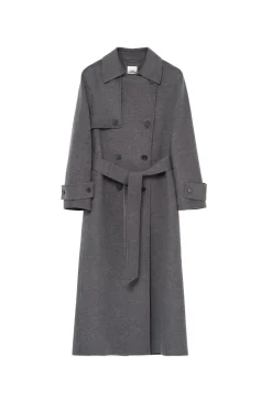 Jakke<Julie Josephine Thale Wool Trenchcoat Jakke Mørkegrå