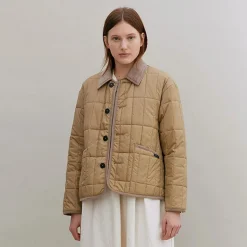 Jakke<Lavenham Button Front Raydon Jakke Beige