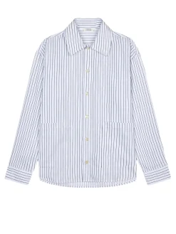 Skjorte<Libertine Libertine Venture Skjorte Black Blue Stripe