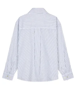 Skjorte<Libertine Libertine Venture Skjorte Black Blue Stripe