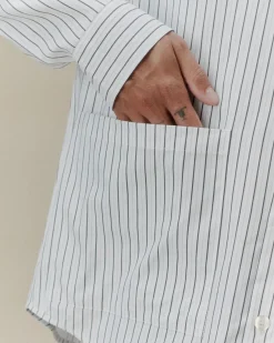 Skjorte<Libertine Libertine Venture Skjorte Black Blue Stripe