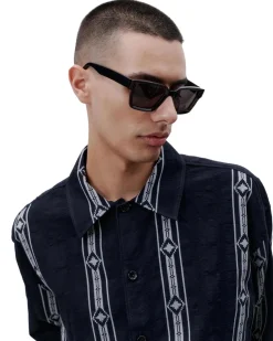 Skjorte<Libertine Libertine Venture Shirt Skjorte Stripet Mørkeblå