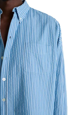 Skjorte<Livid Aiden Skjorte Hvit Og Blå