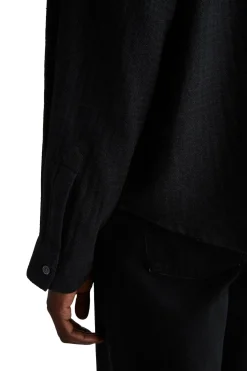 Skjorte<Livid Tim Black Bonded Skjorte Sort