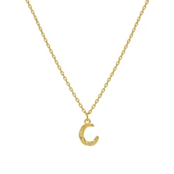 Maanesten<Maanesten C Alphabet Smykke Gull