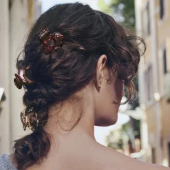 Maanesten<Maanesten Cerys Small Hairclaw Sesame Hårspenne Brun Mønster