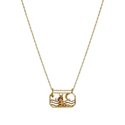 Maanesten<Maanesten Zodiac Taurus Necklace Tyren Smykke Gull