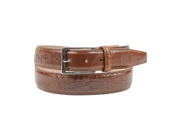 Tilbehør<Manzini Montecristo Croc Belt 3,5cm Belte Brun