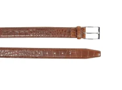 Tilbehør<Manzini Montecristo Croc Belt 3,5cm Belte Brun