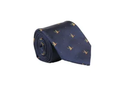 Tilbehør<Manzini Nohr Michael Navy fuglemotiv Slips Navy