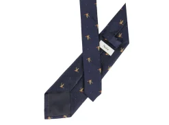 Tilbehør<Manzini Nohr Michael Navy fuglemotiv Slips Navy