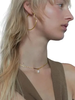 Maria Black<Maria Black Peblinge Necklace Gold Smykke Gull