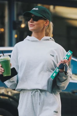 Genser<MCB Sportswear Signature Hoodie Hettegenser Lysegrå